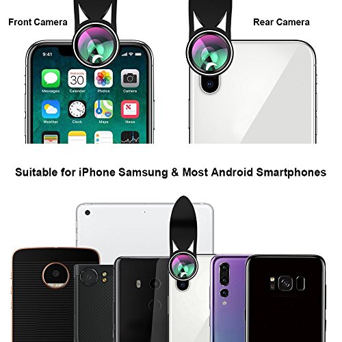 Cell Phone Camera Lens,TODI 9 in 1 Wide Angle Lens,Macro Lens,Fisheye Lens,Telephoto Lens,CPL Lens, Kaleidoscope and Starburst Lens Compatible iPhone,Samsung, Most Andriod Phones - Thumbnail 6