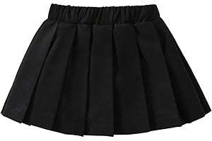 Verdusa Toddler Girl's Elastic Waist Short A Line Skater Pleated Skirt