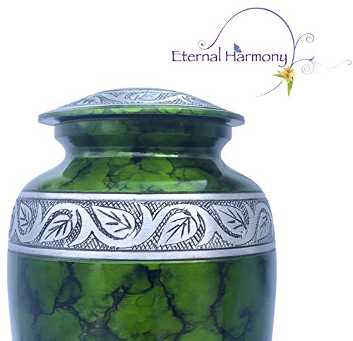 Eternal Harmony Cremation Urn for Human Ashes | Funeral Urn Carefully Handcrafted with Elegant Finishes to Honor and Remember Your Loved One | Adult Urn Large Size with Beautiful Velvet Bag - Thumbnail 4