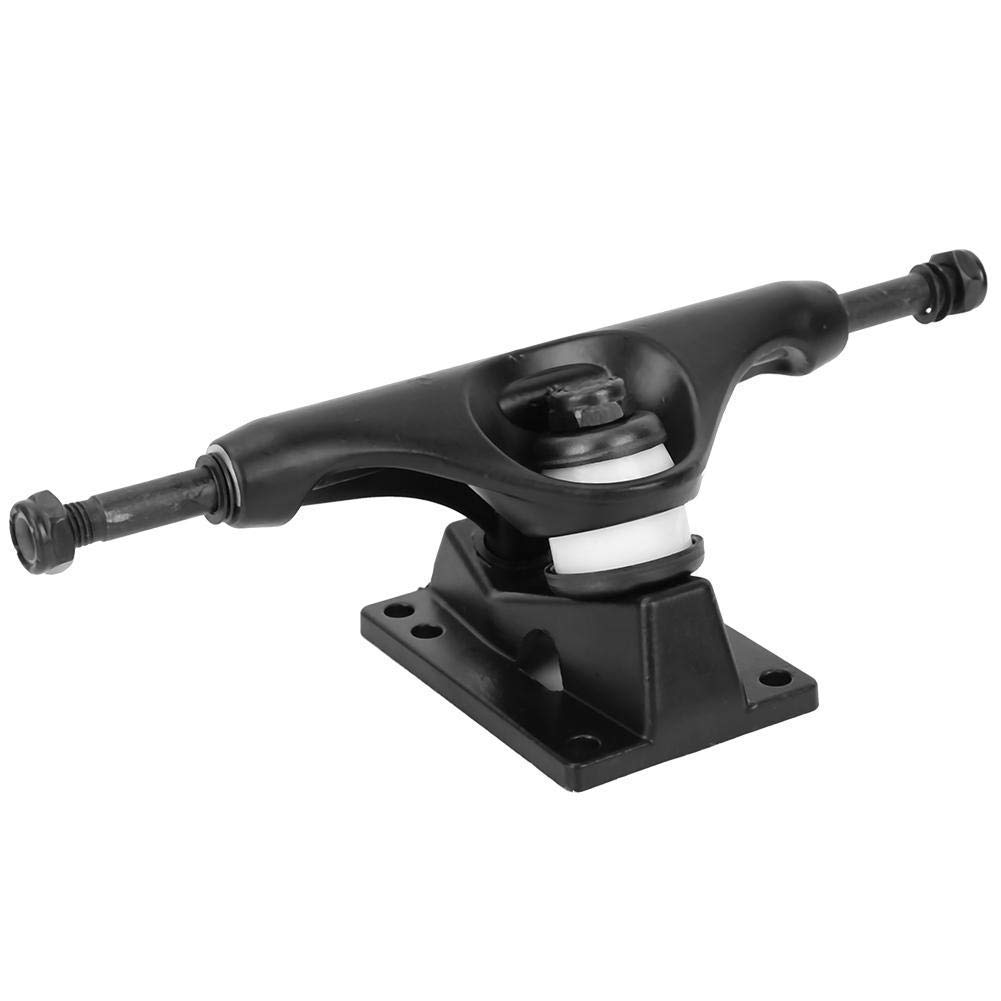 Alomejor 2Pcs Skateboard Trucks 4-8 Inch Aluminum Alloy Skateboard Trucks Professional Bridge Skateboard Bracke Black