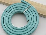 KONMAY 1 Meter Soft 10.0x6.0mm Metallic Aqua Licorice Real Leather Cord