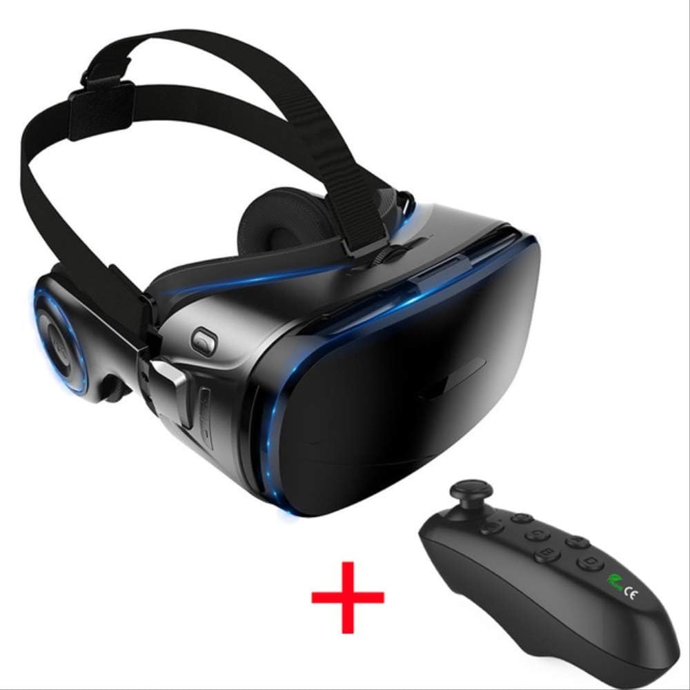 tianf Virtual glasses Vr Virtual Reality Glasses Remote 3D Android Cardboard Vr 3D Headset Stereo Headset Box For Smart Phones 4.7-6.2 Inches Vr With Handle1