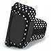 USA GEAR DSLR Camera Sleeve with Neoprene Protection, Holster Belt Loop and Accessory Storage - Compatible with Canon EOS Rebel T7, 850D, 250D, SL3, R7, Nikon D3500, D5600, and More (Polka Dot)