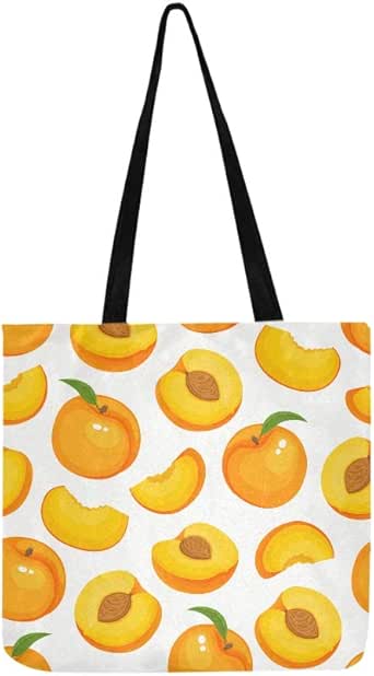 Bolsas de lona para niños Albaricoque Fruta de dibujos animados Bolsas