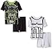 STAR WARS Big Boys Rogue One 4-Piece Cotton Pajama Set, Black, 6