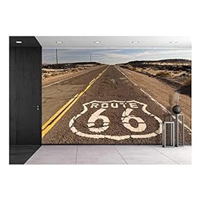 The Historic Route 66 Road Still Survives in The Southwest - Removable Wall Mural | Self-Adhesive Large Wallpaper - 66x96 inches
