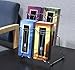 Steel Wire Brochure Storage Rack with (4) Pockets, Chrome Finish, Tiered Design, Rubber Feet, Countertop, 9-1/4 x 11-1/4 x 7-1/4-Inch - Sold in A Set of 3