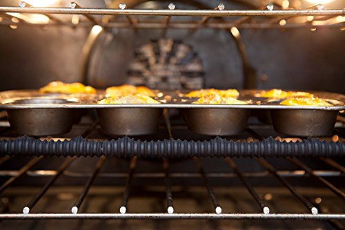 3 Pack BESEGO Oven Rack Guard, Heat Resistant Silicone Oven Rack Cover Prevent Hand & Arm against Burns, Scars & Injuries - BPA Free & FDA Approved - 14 Inches Long