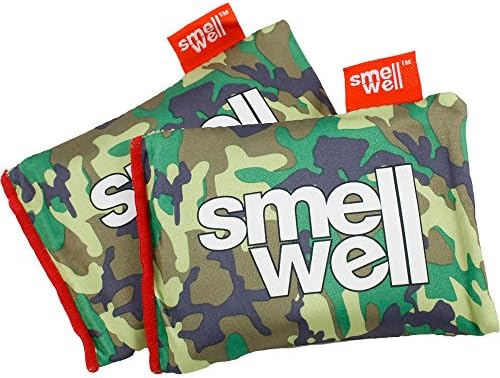 SmellWell | Shoe Deodorizer & Natural Odor Absorber | Natural Bamboo Charcoal Air Purifying Bag/Moisture Remover | for All Shoes, Boxing Gloves, Gym Bags, Lockers & Closets | 2 Pack |