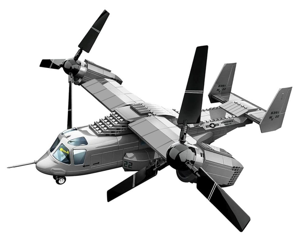 WANGE V22 Osprey. Tiltrotor military aircraft. Bricks toy kit. 1:44 scale model. — image 1