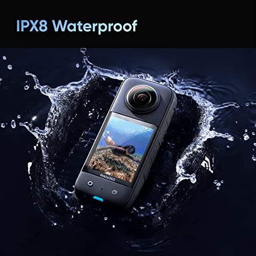Insta360 X3 Waterproof 360 Action Camera with 1/2" 48MP Sensors, 5.7K