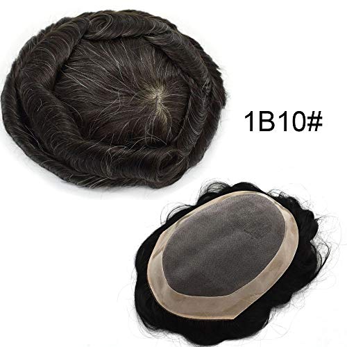 Lhc Fine Mono Men S Toupee Poly Coating Around Hairpieces Durable
