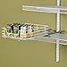 Household Essentials Glidez Paint-Finished Steel Pull-Out/Slide-Out Storage Organizer with Plastic Liner - Under Cabinet or Wire Shelf Use - 1-Tier Design - Fits Standard Size Cabinet or Shelf, White