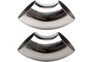 OSIDU 2.5 Inch 90° Mandrel Bend Elbow, SS304 Stainless Steel Bend Tube 90 Degree Exhaust Elbow Pipe - Thickness 16GA/.065" for Car Modified Exhaust System, Stair Handrail (2 pcs)