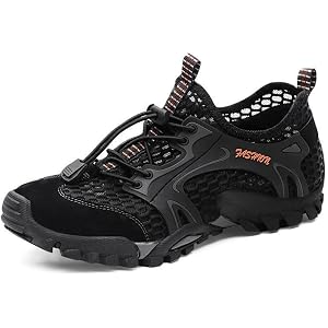 Men's Barefoot Shoes Mesh Breathable Hiking Water Sandals Lightweight Quick-Dry Outdoor Sport Shoes Anti-Slip Slip-On Casual