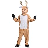 Soyoekbt Kids Reindeer Xmas Costume Animal Onesie Christmas Costume Age 3-9 Years