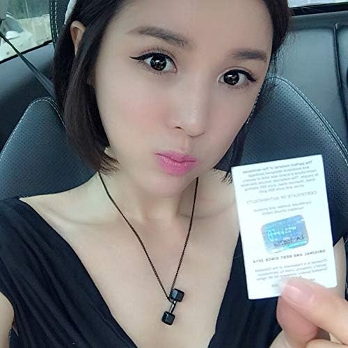 Shukun necklace Fashion Dumbbell Necklace Men'S Couple Pendant Female Personality Titanium Steel Clavicle Chain 100 Matching（2 Pcs）