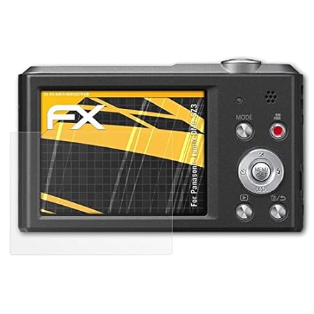 atFoliX Panzerfolie kompatibel mit Panasonic Lumix DMC-SZ3 Schutzfolie, entspiegelnde und stoßdämpfende FX Folie (3X)