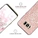 DUEDUE Galaxy S8 Plus Case Glitter,Sparkly Bling Slim Hybrid Hard PC Cover Shockproof Non-Slip, Full Body Protective Phone Cover Case for Samsung S8 Plus for Women/Girls,Rose Gold
