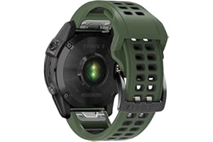 REYDA Silicone Band Compatible for Garmin Fenix 8 47mm/E 47mm, 22mm Quick Fit Watch Band Soft Breathable Silicone Bracelet Wristband Replacement Band for Garmin Approach S70 47mm/S62/S60/Descent G1