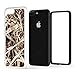 True Color Case Compatible with iPhone 7 Plus Camo Case, Real HD Camo Tree Grass Straw Hunter Hybrid Hard Back Cover + Soft Slim Durable Protective Shockproof Rubber TPU Bumper - Black