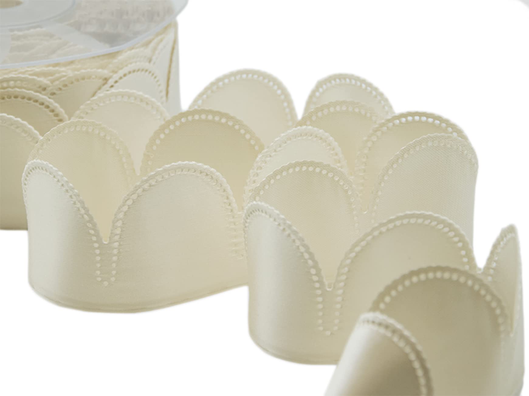 Furlanis Ribbon, Ivory (RAL 1013), 15x15x7 cm