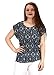 Peach Couture Womens Adorable Peplum Hem Bohemian Floral Summer Top Blouse