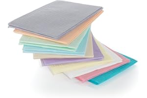 Medicom 8286 Dry-Back Dental Bibs, 2 Ply (Pack of 500)