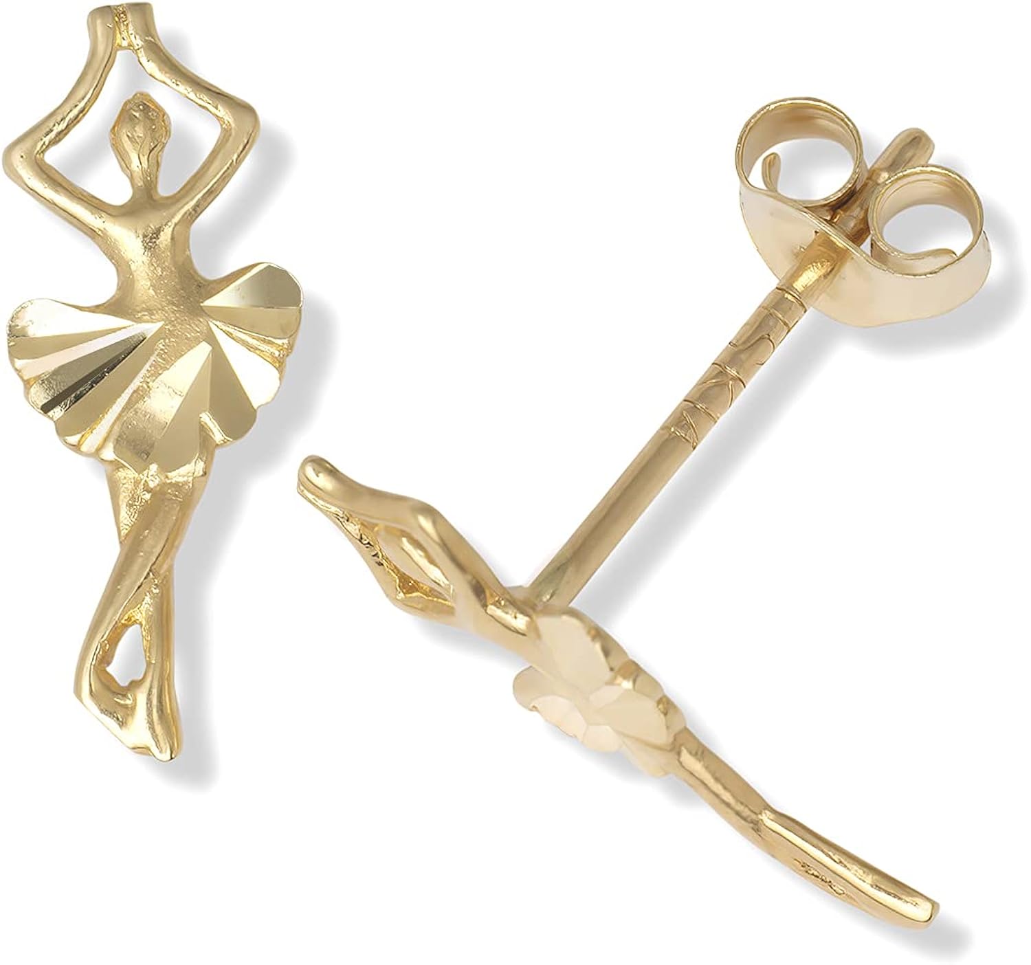 Jewelry 14k Yellow Gold Diamondcut Dancing Ballerina