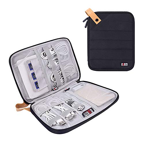 Travel Organizer, BUBM Cable Bag/USB Drive Shuttle Case/Electronics Accessory Organizer-Black