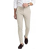 Mens Dress Pants Slim Fit Stretch Fashion Plaid Pant Skinny Leg