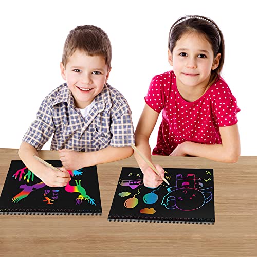 I&Art Scratch Art Books for Kids Scratch Art Paper Rainbow Scratch Art for Best Gifts