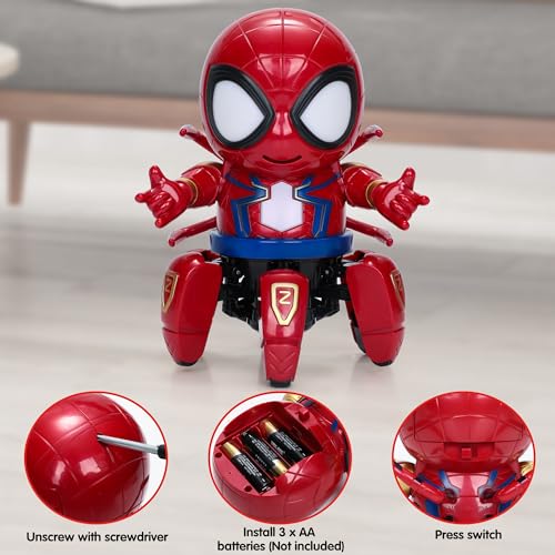 Spider Robot Toys for Boys Electric Walking Toys with Colorful