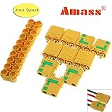 Amass 5 Pair XT90S XT90-S XT90 Connector Anti-Spark Male Female Connector for Battery, ESC and Charger Lead