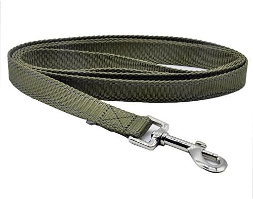 Enthun Water Repellent Dog Leash,3M Reflective Pet Leash for Puppy Pet, 4-ft and 5-ft Long (Large, Navy Green)