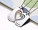 Goluss 1Pair/Set Rainbow Heart Love Couples Lesbian Gay Pride Stainless Steel Necklace
