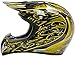 Adult Offroad Helmet Goggles Gloves Gear Combo Yellow Splatter (Medium)
