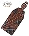 Deluxe Luggage Tags Leather Personalized Name ID Initial Card Holder 2 Bag Tags