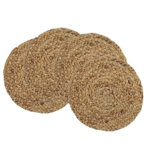 Benson Mills Water Hyacinth Braided Round Placemat Set of 4 (Natural