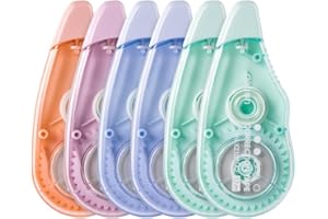 6 Pack Double Sided Tape Roller, Scrapbook Supplies, Glue Tape Roller for Crafts, Double-Sided Adhesive Tape Runner for Scrap