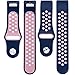 Wepro Replacement Bands for Fitbit Charge 2, Pack of 3 Charge2 Strap Bands with Air Holes, Small, Blue Pink