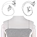 HaloVa Invisible Bra Straps Replacement Transparent Bra Straps, Adjustable Invisible Bra Shoulder Straps With Anti-Slip Steel Buckle for Women Girl, 2 Pairs Transparent & Black, Buckle Width 1.8cm