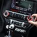 Aluminum Interior Air Conditioner Conditioning Twist Switch Ring Trim for Ford Mustang 2015+(Red)