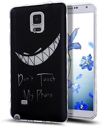 Galaxy Note 4 Case,NSSTAR Scratch-Proof Ultra Thin Crystal Clear Rubber Gel Transparent TPU Soft Silicone Bumper Case Cover with Shockproof Protective Case for Samsung Galaxy Note 4 N910,Devil Teeth