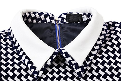 Pullover Slim Tartan Plaid Mini Dress เดรส แฟชั่นชุดทำงาน Beautifulmall ผู้หญิง Winter Long Sleeves