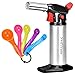 Kitchen Torch Swiftrans Culinary Torch for Cooking & Baking Blow Torch with Safety Lock and Adjustable Flame - 5 Set of Measuring Spoons as Gift
