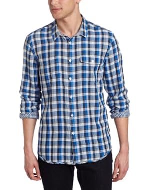 Calvin Klein Jeans Men's Flicker Plaid Long Sleeve Woven Shirt