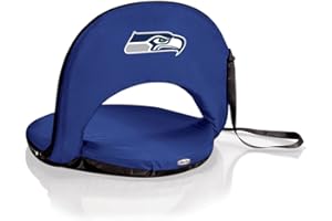 PICNIC TIME NFL Seattle Seahawks Oniva Stadium Seat - Reclining Bleacher Seat with Back Support - Beach Seat