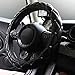 Aumo-mate 38CM Car Steering Wheel Cover Auto Truck Skidproof Soft PU Leather, 15-Inch, Black Rhinestone