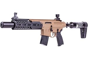 SIG SAUER MCX Rattler Canebrake .177 Caliber Semi-Auto Pellet Air Rifle | Airgun with Flip-Up Sights and 30-Round Magazine for Shooting Training & Practice